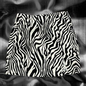 Zebra Print Mini Skirt